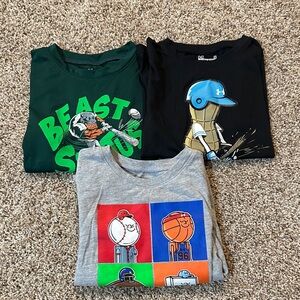 Under Armour Kids Tees - Green, Black, Gray